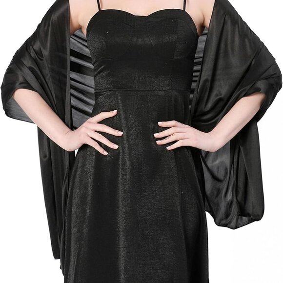 Satin Evening Formal Wraps and Shawls Women Formal Wedding Prom Bridesmaid Eveni - Picture 5 of 5